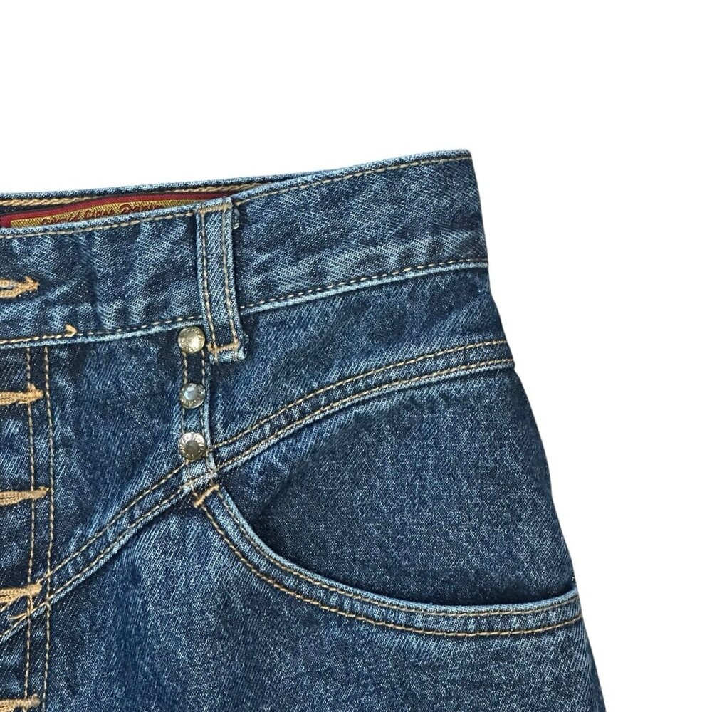 Lawman Women's High Rise Slim Fit Western Blue Denim Jeans - Size 11 ( 28X31 ) - Picture 3 of 9